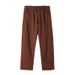 Pure GDDQSDC Retro CHINO Casual Paris Button Mid-High Waist Straight Heavyweight American Style Cargo Pants For Men_mkmklike.com