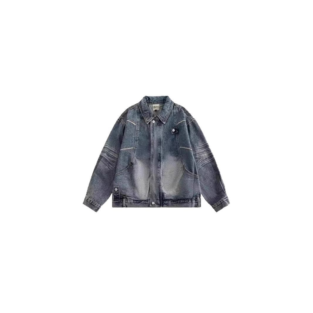 American For Men In Spring Autumn, With A And Stylish Design. High Street Trendy Brand Workwear Denim Jacket_mkmklike.com