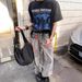 Men's High Street Washed Distressed Gradient Jeans - Loose Fit Wide Leg Casual Trousers For Spring & Autumn_mkmklike.com