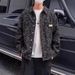 Men's Clothing Full Print Shirt Jacket Trendy Casual Lapel Trendy Youth Denim Jacket_mkmklike.com