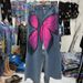 Women's Clothing Hot Drilling Hand Painted Printed Denim Vest Goodwill Women's Summer Hot Drilling Butterfly Denim Trousers Two Piece Set_mkmklike.com