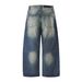 Men's & Women's American Streetwear Digital Print Jeans - Loose Fit Hip-Hop Straight Leg Casual Trousers_mkmklike.com