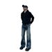 Men's Clean Fit Relaxed Straight-Leg Bootcut Jeans – Vintage Washed Distressed Denim With Cat Whiskers (Blue, S-3xl)_mkmklike.com