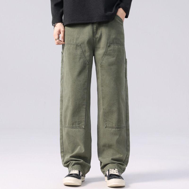 Nordmann Muqiu Clothing | American High Street Logging Workwear Jeans Men's Vibe Style Straight Loose Casual Long Pants_mkmklike.com