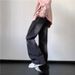 Men's American Retro Washed Distressed Flared Jeans Loose Straight Leg Casual Wide Leg Trousers Trendy Autumn Wear_mkmklike.com