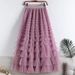 Mesh ruffled temperament skirt women's clothing new style celebrity long skirt slim cake skirt_mkmklike.com