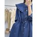 ELLE ELLE Spring Outfit Japanese Style Fashionable Age-Reducing Waist-Slimming Elegant Denim Dress_mkmklike.com