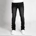 2026 Fashion Jeans Youth/Men Cotton Mid Waist Elasticity Diamond Inlaid Straight Type Stacking Denim Pants_mkmklike.com