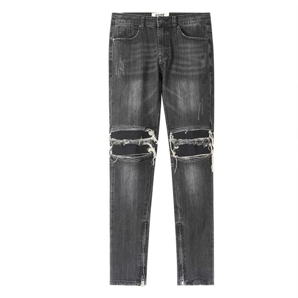 2027 Fashion European-USA High Street Hip-Hop Vintage Jeans Men Mid Waist Broken Hole Leg Zipper Straight Type Washed Denim Pants S-3XL_mkmklike.com