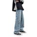 Hiphop Pants Street China-Chic Five-Star Jeans Male Teenagers High School Students Embroidery Straight Trousers_mkmklike.com