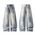 Bamboo Water Washed Scimitar Jeans Men's Autumn American High Street Vibe Pants Trendy Brand Loose Wide Leg Casual_mkmklike.com