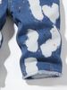 Men's Clothing Men's Tie-Dye Denim Jeans – Trendy Blue Print & Urban Streetwear Style (Sizes S-2XL)_mkmklike.com
