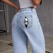 High-Waisted Retro Style Women's Jeans Draped Wide Leg Loose Fitting Straight Leg Versatile Long Pants Fashionable Denim_mkmklike.com