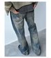 Men's Clothing Men's Heavyweight Slub Denim Jeans - Bootcut Vintage Wash Pants (Japanese Selvedge Craftsmanship)_mkmklike.com