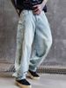 Handcrafted Beaded Denim Jeans – Vintage Washed Wide-Leg Streetwear Pants For Men (S-3XL)_mkmklike.com