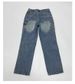 Men's & Women's Distressed Straight-Leg Workwear Jeans | Vintage Washed Utility Pants | Multi-Pocket Carpenter Denim | Relaxed Fit | S/M/L/XL_mkmklike.com