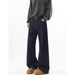 Denim Primary Color Wide Leg Jeans Men's Autumn American High Street Loose Trousers Cleanfit Washed Floor Pants_mkmklike.com