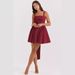 Women's Clothing solid color bow tie back waist dress short skirt_mkmklike.com