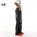 EF JEANS | 2025 Spring New American Street Ripped Jeans Middle Waist Skinny Black Trousers Trendy Men_mkmklike.com