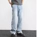 Men's Clothing high street jeans men's cleanfit washed lumberjack workwear jeans national trend vibe casual trousers men_mkmklike.com
