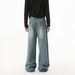 Pure MTLCLOTHES Men's Clothing | Unique Irregular Frayed Vintage Distressed Design Fashion High Street Straight-Leg Jeans_mkmklike.com