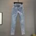 Women' Jean 2025 Summer New Trend European Style Stretch Slim Fit Heavy-Duty Rhinetone Embellihed Skinny Pencil_mkmklike.com