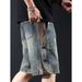 Retro Denim Shorts For Men, New Summer Style, Loose Fit, Washed Denim Shorts, Casual Patchwork, Versatile Pants._mkmklike.com