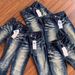 Men's Clothing High Street Vintage Washed Distressed Ripped Flared Jeans Slim Fit Matching Couple Style Men's Denim_mkmklike.com