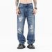 Men's Clothing Washed Damaged Cut Texture High End Straight Jeans Trendy Japanese Loose Wide Legs_mkmklike.com