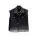 Men's Clothing Hot Drilled Star Studded Denim Vest Jacket Street Rocking And Versatile Loose Sleeveless Vest Vest Trend_mkmklike.com