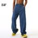 JEANS | 2024 Summer New Product, Thin Tencel American Dark Blue Straight Tube Loose Jeans, Simple And Versatile_mkmklike.com