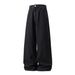 Vintage Washed Black Denim Jeans For Men - High Street American Style Relaxed Straight Leg Casual Pants_mkmklike.com