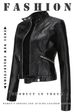 New-style leather jacket women's short jacket spring and autumn vertical collar women's leather jacket cross-border thin-style leather jacket_mkmklike.com
