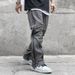 Men's Streetwear Cargo Pants - Loose Fit Tactical Nylon Joggers With Zipper Details & Urban Vibe Style_mkmklike.com