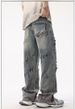 Men's Graffiti Washed Jeans – Vintage Loose Straight Leg Denim Pants With Distressed Details (S-XXL)_mkmklike.com