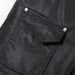 Waxed Coated Jeans For Men, Casual Multi-Pocket Cargo Slim Straight Pants, High Street Trend Solid Color Trousers_mkmklike.com