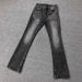 Men's Stretch High-Waisted Flared Jeans - Textured Wave Wash In Black/Grey With Slimming Straight-to-Bootcut Silhouette_mkmklike.com