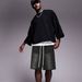 Men's Denim Shorts Summer Style European Size Rhinestone Craftsmanship Elastic Waist Five Point Pants_mkmklike.com