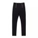 Women's Clothing New Fashion Trousers, High Waist, Slim Fit, Double Breasted_mkmklike.com