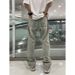 Nordmann American Retro Washed Jeans For Men, Autumn And Winter Loose Straight Casual Pants, High Street Hip Hop Design Pants_mkmklike.com