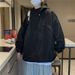 Men's Baseball Spring Autumn Japanese Retro Trendy BF Casual Loose Solid Color Versatile Hooded Jacket Cardigan_mkmklike.com