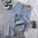 High-Waisted Retro Style Split Flared Jeans For Women Stretchy Slim Fit Straight Leg Floor-Length Unique Design_mkmklike.com