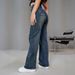 Women's Premium Gray Relaxed Jeans | Mid-Rise Straight Leg | Vintage Washed Denim | Comfortable Loose Fit | Office & Casual Wear_mkmklike.com