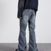 New American Ig Street Jeans For Men, Embroidered Ink Splased Wide Loose And Versatile Straigt Leg Pants, Autumn_mkmklike.com