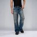 Men's Heavy-Distressed Denim Jeans – Vintage Washed Relaxed Straight Fit With Ripped Details (Blue, S-Xxxl)_mkmklike.com