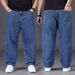 Big Good Quality Large Jumbo Long Pants Plus Size Loose Jeans Men Wearable Seasons Denim Baggy Jean_mkmklike.com