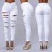 Cross-border , Wish, , Ripped Jeans Women, Slim-fit Pants, Versatile Street Style For Trendy Women_mkmklike.com