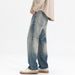 CLEANFIT New Jeans Men's Loose Straight Drape Large Size Mid-waist Trousers American Double Craft Trendy Brand_mkmklike.com