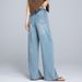 Women's Lightweight Linen-Blend Wide Leg Pants - High Waisted Boho Summer Palazzo Trousers With Elastic Waistband_mkmklike.com