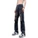 Men's Retro Distressed High Waist Flared Jeans Side Zipper Vibe Spring Style High Street Denim Pants_mkmklike.com